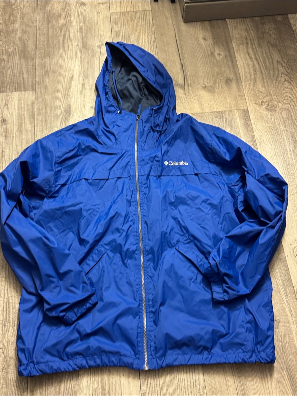 Columbia Royal Blue Waterproof Hooded Rain Jacket